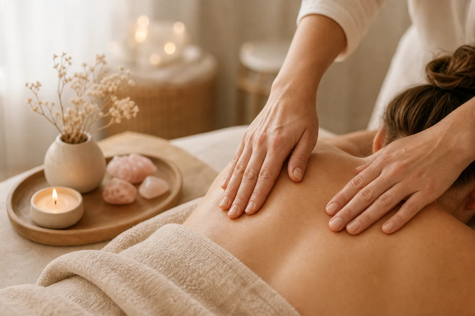 Massage bien-être dans une ambiance douce